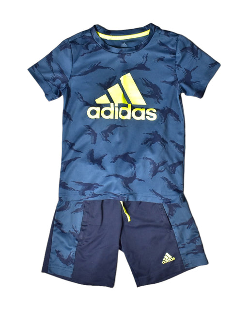 A Blue Shorts Sets from Adidas in size 6T for boy. (Front View)