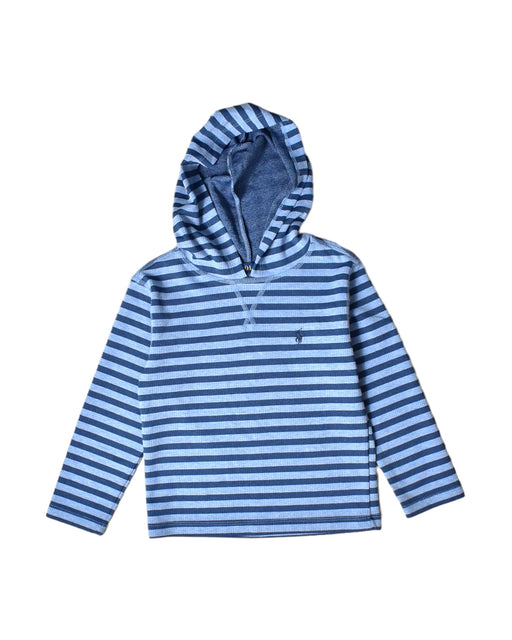 A Blue Hoodie from Polo Ralph Lauren in size 4T for boy. (Front View)