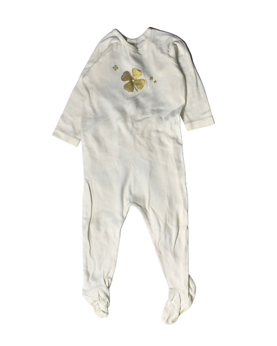 A White Jumpsuits from Bonpoint in size 3-6M for girl. (Front View)