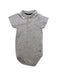 A Grey Short Sleeve Bodysuits from Petit Bateau in size 6-12M for boy. (Front View)