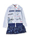 A Blue Long Sleeve Dresses from Desigual in size 8Y for girl. (Front View)