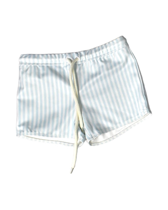 A White Swim Shorts from Dilly & Fin in size 3T for girl. (Front View)