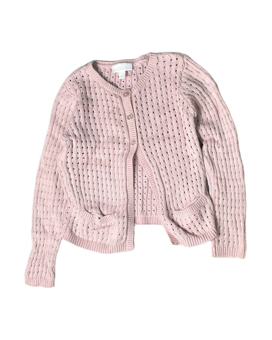 A Pink Cardigans from The Little White Company in size 6T for girl. (Front View)