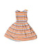 A Orange Sleeveless Dresses from Chateau de Sable in size 6T for girl. (Front View)