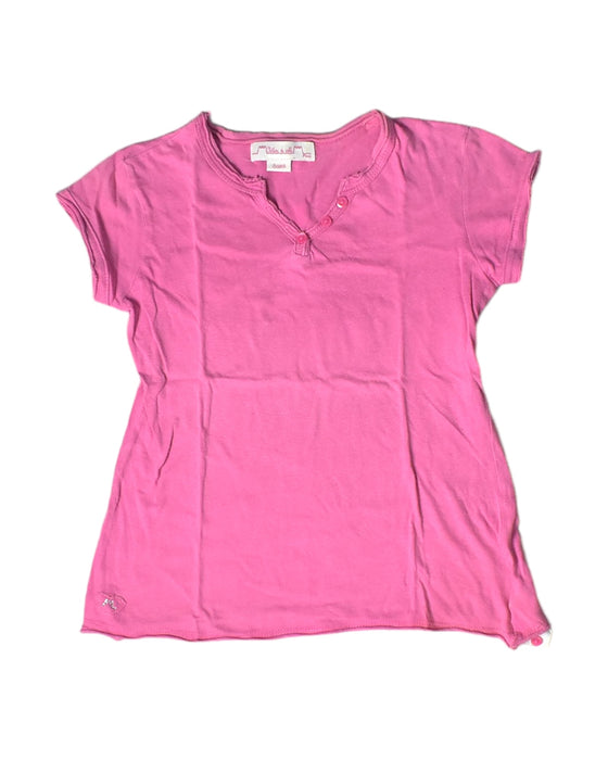 A Pink Short Sleeve Tops from Chateau de Sable in size 8Y for girl. (Front View)