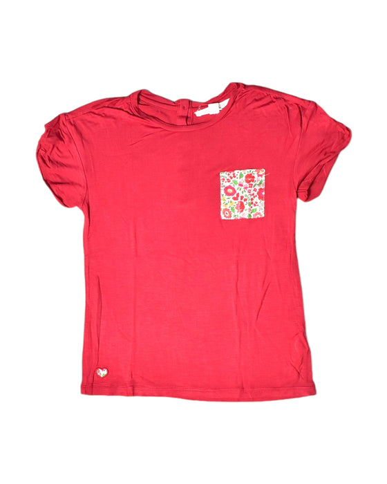 A Red Short Sleeve Tops from Chateau de Sable in size 10Y for girl. (Front View)