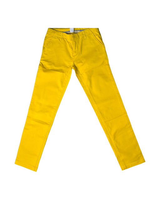 A Yellow Casual Pants from Petit Bateau in size 10Y for girl. (Front View)