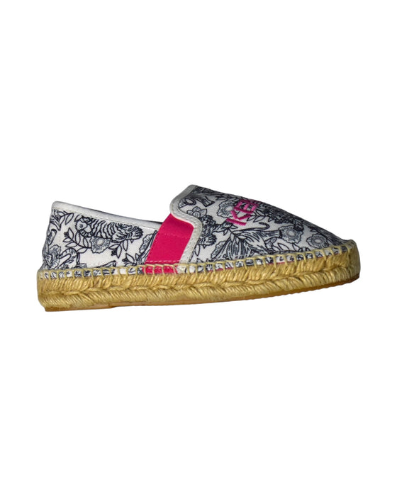 A White Espadrilles from Kenzo in size 7Y for girl. (Front View)