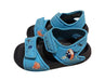 A Blue Sandals from Adidas in size 12-18M for neutral. (Front View)