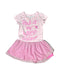 A Pink Short Sleeve Dresses from Coccodrillo in size 4T for girl. (Front View)