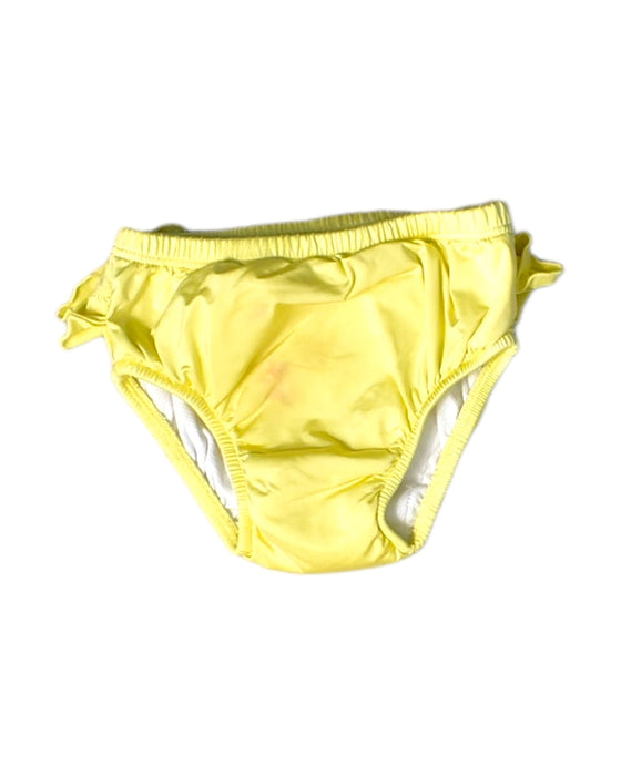 A Yellow Swim Diapers from Aqua Blu in size 12-18M for girl. (Front View)