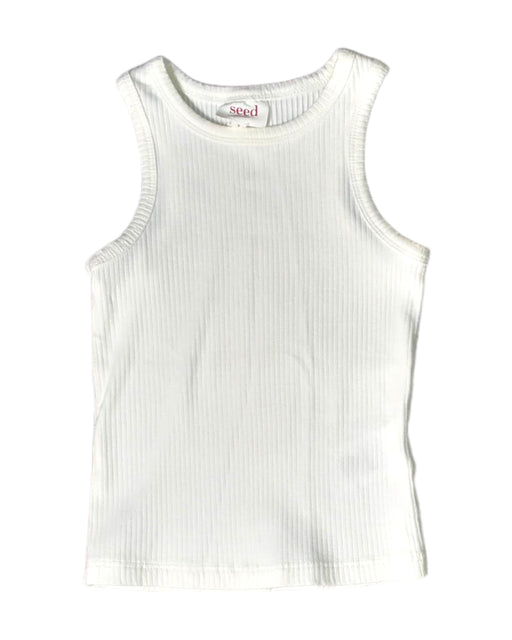 A White Sleeveless Tops from Seed in size 3T for boy. (Front View)