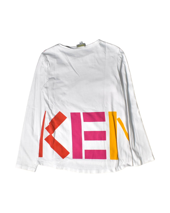 A White Long Sleeve Tops from Kenzo in size 10Y for girl. (Back View)