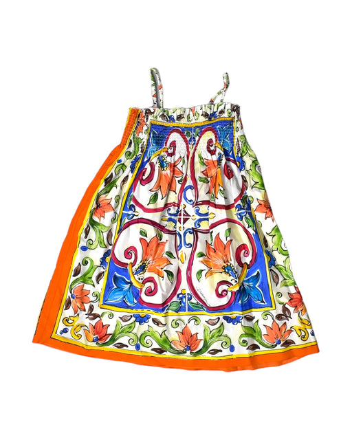 A Multicolour Sleeveless Dresses from Dolce & Gabbana in size 8Y for girl. (Front View)