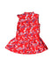 A Red Sleeveless Dresses from Petit Bateau in size 12-18M for girl. (Back View)