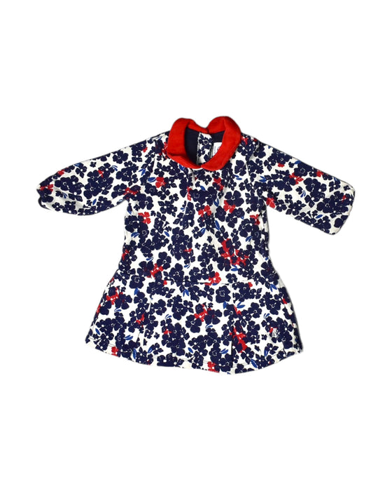 A White Long Sleeve Dresses from Petit Bateau in size 3-6M for girl. (Front View)