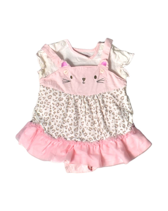 A White Bodysuits from Mides in size 6-12M for girl. (Front View)