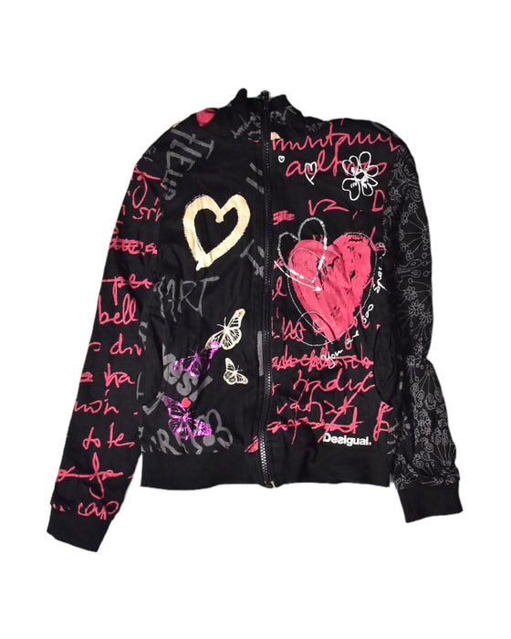 A Black Lightweight Jackets from Desigual in size 7Y for girl. (Front View)