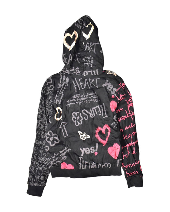 A Black Lightweight Jackets from Desigual in size 7Y for girl. (Back View)