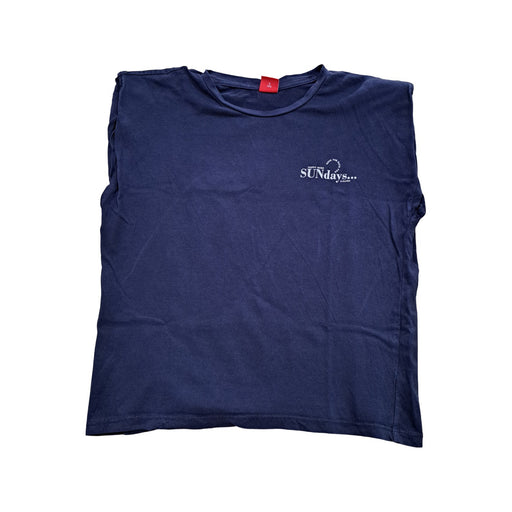 A Navy Sleeveless Tops from s.Oliver in size S for neutral. (Front View)