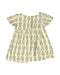 A Yellow Short Sleeve Dresses from Little Green Radicals in size 12-18M for girl. (Back View)