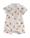 A White Short Sleeve Rompers from Le Petit Society in size 6-12M for girl. (Back View)