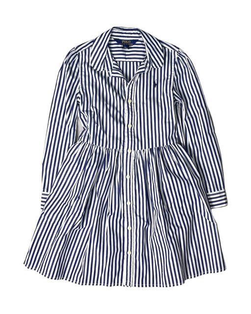 A Blue Long Sleeve Dresses from Polo Ralph Lauren in size 6T for girl. (Front View)