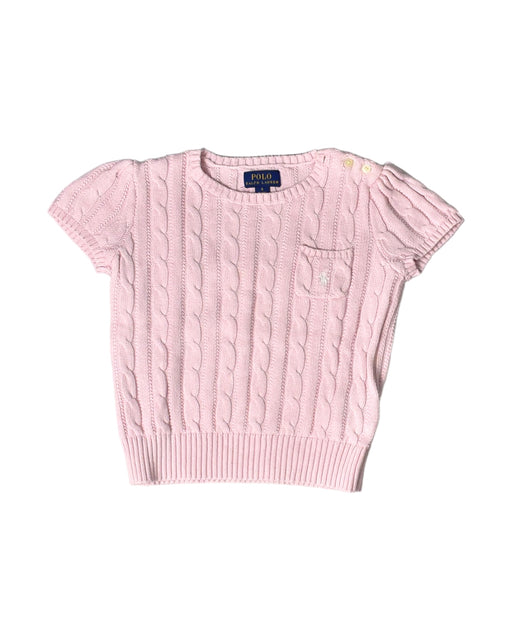 A Pink Knit Sweaters from Polo Ralph Lauren in size 6T for girl. (Front View)