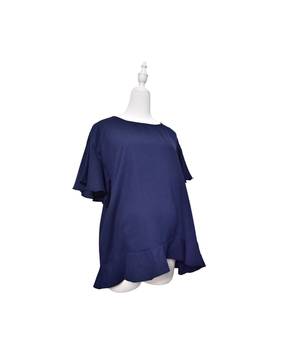 A Blue Short Sleeve Tops from Spring in size M for maternity. (Front View)