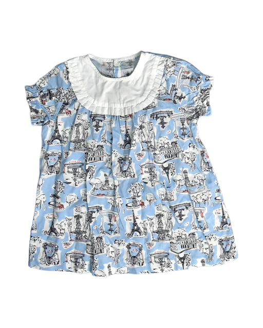 A Blue Short Sleeve Dresses from Petit Bateau in size 18-24M for girl. (Front View)