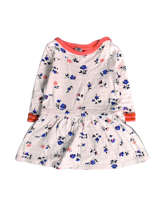 A Pink Long Sleeve Dresses from Petit Bateau in size 12-18M for girl. (Front View)