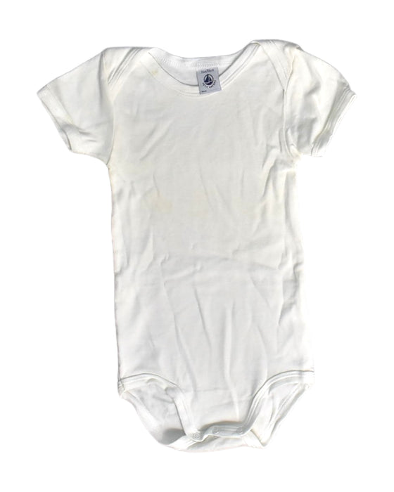 A White Short Sleeve Bodysuits from Petit Bateau in size 18-24M for neutral. (Front View)