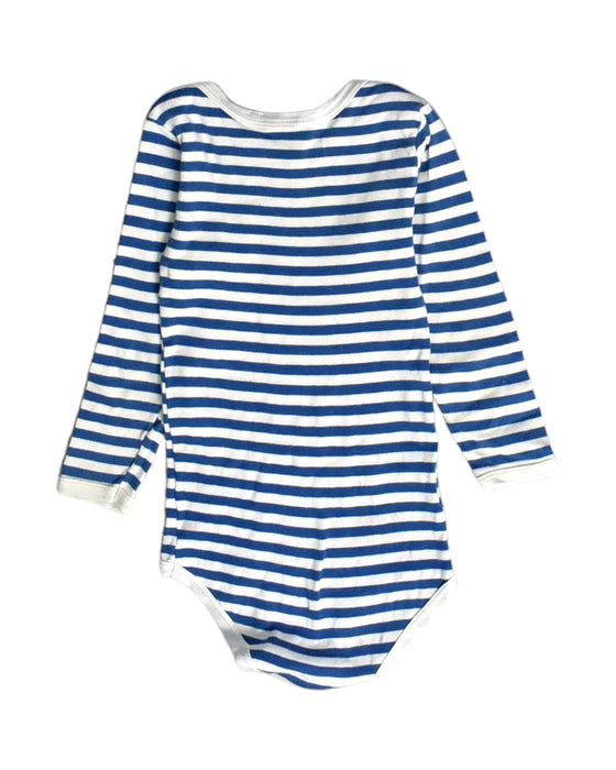 A Blue Long Sleeve Bodysuits from Petit Bateau in size 18-24M for boy. (Back View)