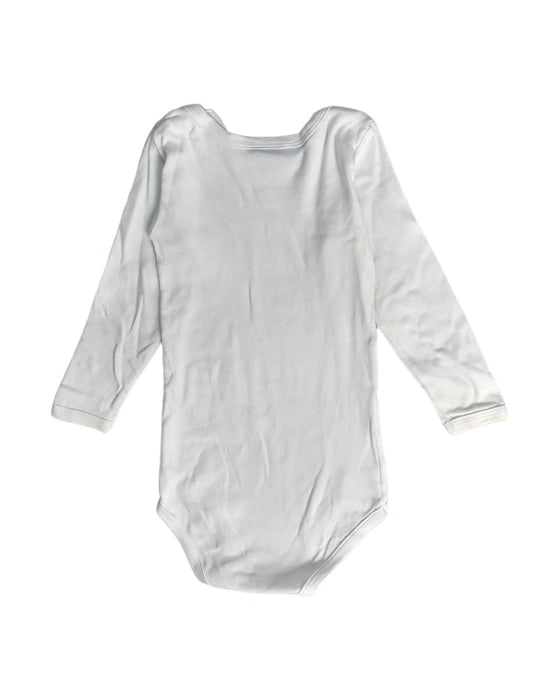 A White Long Sleeve Bodysuits from Petit Bateau in size 18-24M for neutral. (Back View)