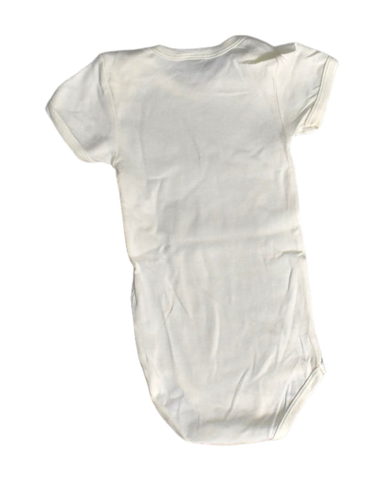 A White Short Sleeve Bodysuits from Petit Bateau in size 3T for boy. (Back View)