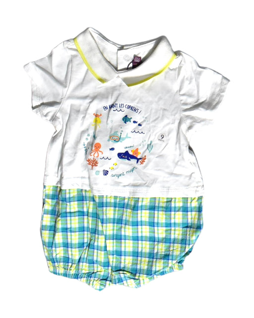 A White Short Sleeve Rompers from Sergent Major in size 6-12M for girl. (Front View)