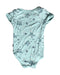 A Blue Short Sleeve Bodysuits from Copenhagen Delights in size 3-6M for boy. (Back View)