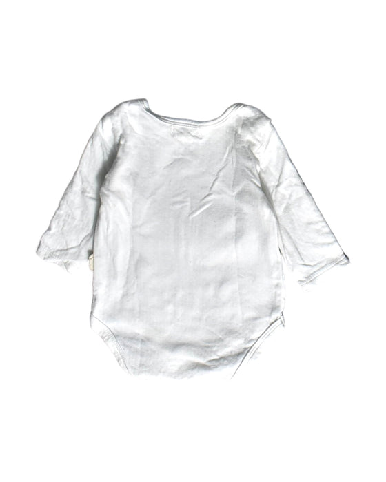 A White Long Sleeve Bodysuits from Rabbit + Bear in size 3-6M for girl. (Back View)