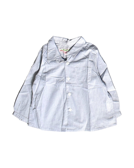 A Blue Long Sleeve Shirts from Bonpoint in size 6-12M for girl. (Front View)