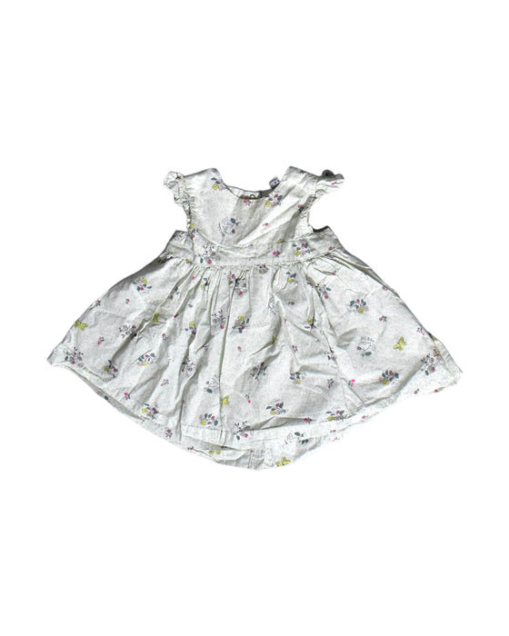 A White Sleeveless Dresses from Petit Bateau in size 3-6M for girl. (Front View)