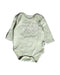 A Green Long Sleeve Bodysuits from Rabbit + Bear in size 0-3M for boy. (Front View)