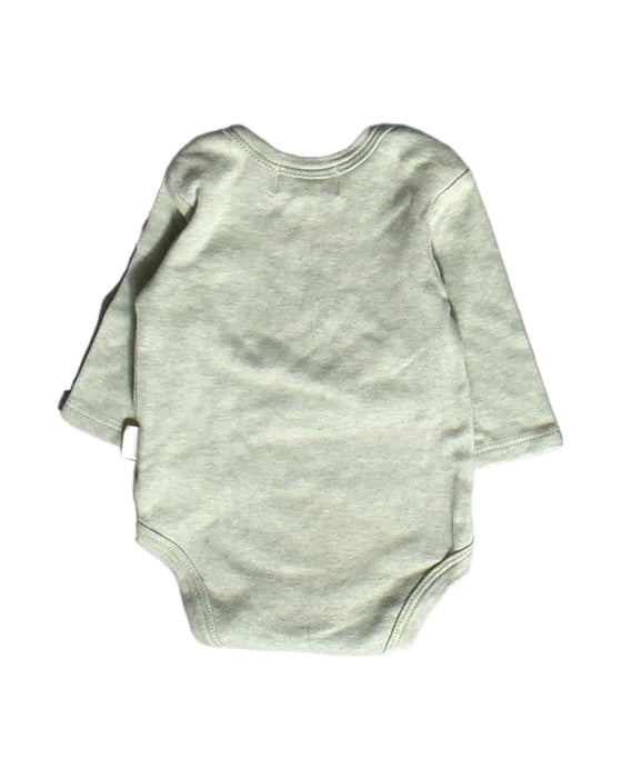 A Green Long Sleeve Bodysuits from Rabbit + Bear in size 0-3M for boy. (Back View)