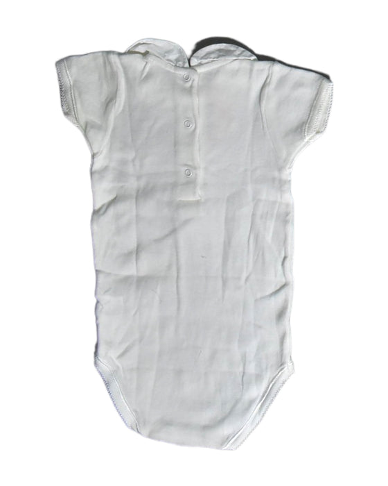 A White Short Sleeve Bodysuits from Bonpoint in size 3-6M for girl. (Back View)