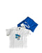 A White Shorts Sets from Petit Bateau in size 6-12M for boy. (Front View)