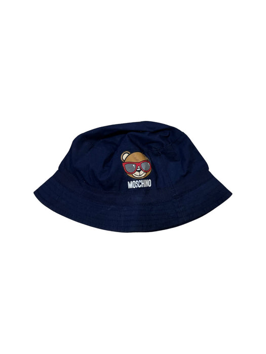 A Navy Sun Hats from Moschino in size 6-12M for neutral. (Front View)