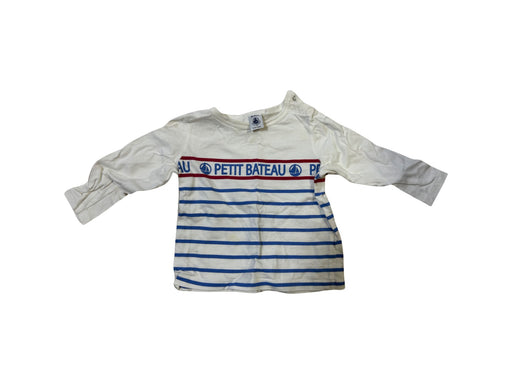 A White Long Sleeve T Shirts from Petit Bateau in size 12-18M for neutral. (Front View)