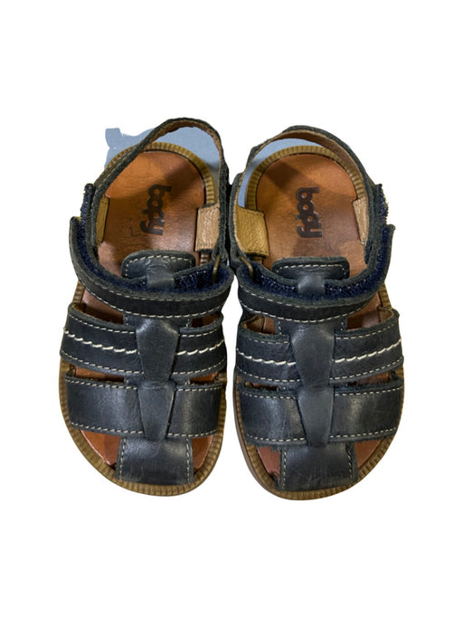 A Navy Sandals from Bopy in size 18-24M for neutral. (Front View)