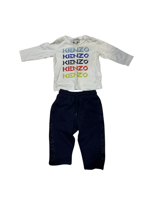 A White Pants Sets from Kenzo in size 6-12M for neutral. (Front View)