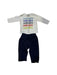 A White Pants Sets from Kenzo in size 6-12M for neutral. (Front View)