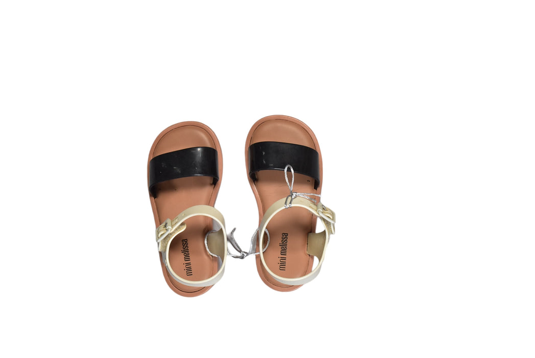 A Beige Sandals from Mini Melissa in size 3T for girl. (Front View)